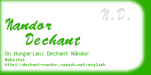 nandor dechant business card